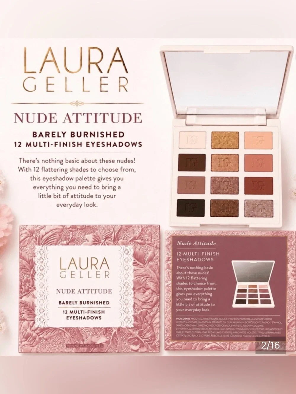 Laura Geller Nude Attitude 12 shade palette